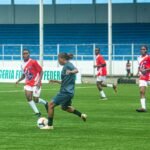 Abia Angels women’s football team playing against Ubakala Babes in Nigeria league match